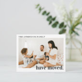 新しモダンエレガントいアドレスの写真の移動アナウンス 案内ポストカード (スタンド正面)