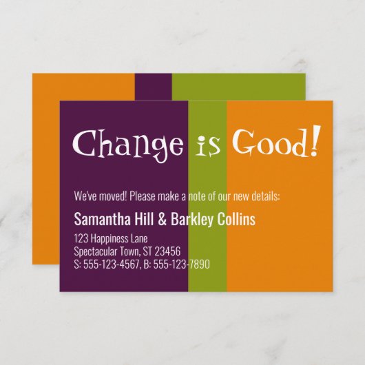 新し予測できないアドレスカラフルカード ノートカード (正面/裏面)