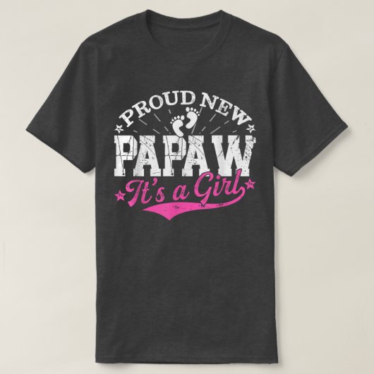 新し動揺していパプ誇りを持ったーを性別で明かすA Gi Tシャツ (デザイン正面)