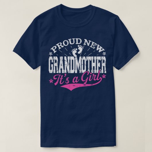 新し動揺してい祖母誇りを持ったを性別で明かす Tシャツ (デザイン正面)