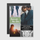 新し救い日の写真を結婚緑に マグネット招待状 (正面/裏面)