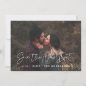 新し救い日の更新結婚写真を最小限に 案内状 (正面)