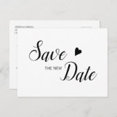 新し救い日付のソーシャル·ディスナンシング日付を保存 案内ポストカード (正面/裏面)