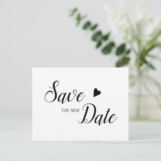 新し救い日付のソーシャル·ディスナンシング日付を保存 案内ポストカード (スタンド正面)