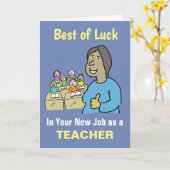 新し最高のい仕事の先生カードへの希望 カード (黄色い花)