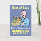 新し最高のい仕事を希望する教室助手 カード (正面)