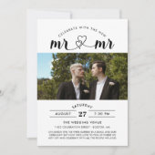 新し祝いMrとMrの写真を使用 招待状 (正面)