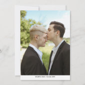 新し祝いMrとMrの写真を使用 招待状 (裏面)