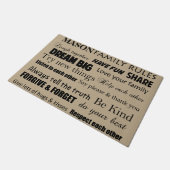 新し素朴いホームファミリの規パーソナライズされた則 ドアマット (アングル)