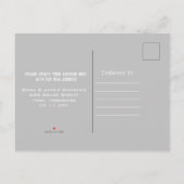 新し素朴い住所のホワイト·アナウンスを変更 案内ポストカード (裏面)