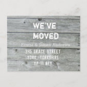 新し素朴い住所のホワイト·アナウンスを変更 案内ポストカード (正面)