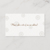 新し結婚いホームアドレスの名刺の挿入P エンクロージャーカード (裏面)