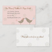 新し結婚いホームアドレスの名刺の挿入P エンクロージャーカード (正面/裏面)