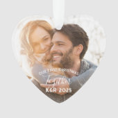 新し結婚い初めてのクリスマスの写真 オーナメント (正面)