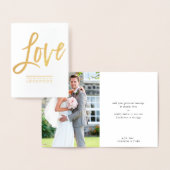 新し結婚い感謝してい手で愛する夫婦 箔カード (ディスプレー)