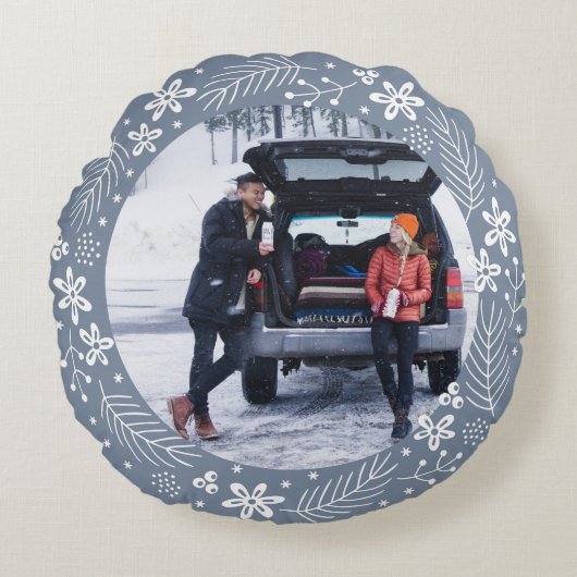 新し結婚い「初めてのクリスマス」結婚した引用文 ラウンドクッション (正面)