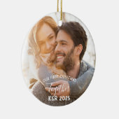 新し結婚く一緒に初めてのクリスマス セラミックオーナメント (右)