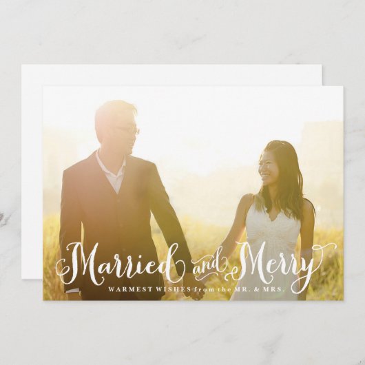 新し結婚したいメリークリスマスカード シーズンカード (正面/裏面)