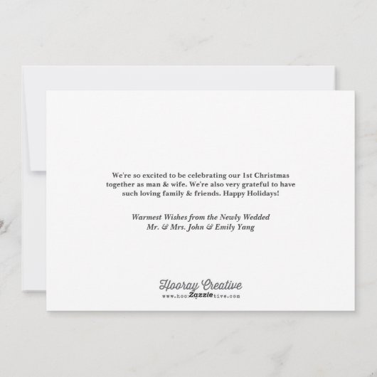 新し結婚したいメリークリスマスカード シーズンカード (裏面)