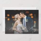 新し結婚したいメリーホリデー・フォト・カード シーズンカード (正面)