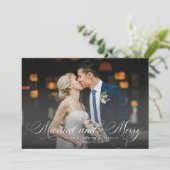 新し結婚したいメリーホリデー・フォト・カード シーズンカード (スタンド正面)