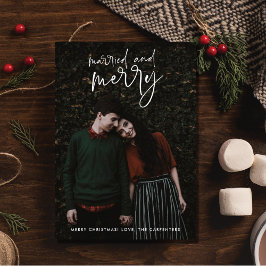 新し結婚したいメリー写真のクリスマス シーズンカード