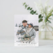 新し結婚したいメリーHoliday Photo ポストカード (スタンド正面)