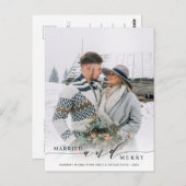 新し結婚したいメリーHoliday Photo ポストカード (正面/裏面)