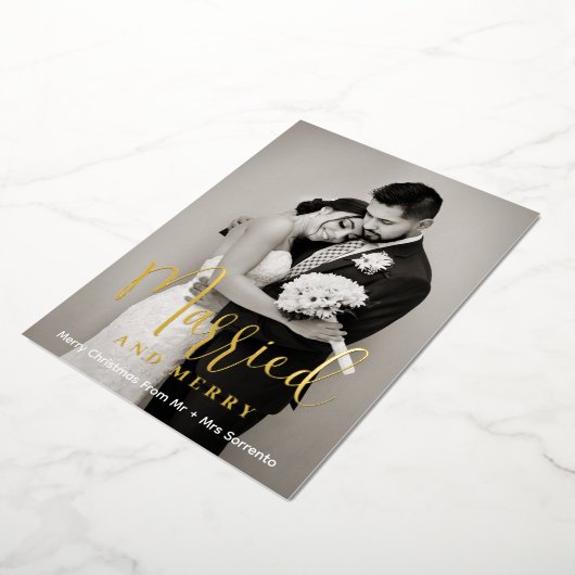 新し結婚したい写メリー真金ゴールド 箔シーズンカード (回転した状態)