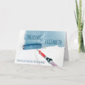 新し絵を描い家庭のお祝いの挨拶状 シーズンカード (正面)