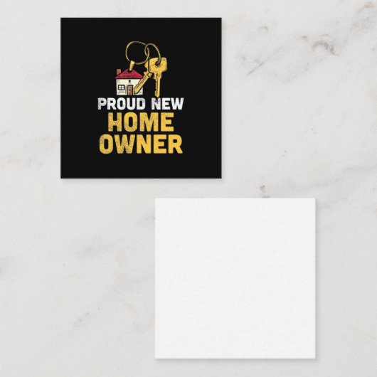 新し誇りを持ったいホーム所有者 ノートカード (正面/裏面)