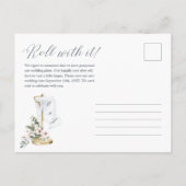 新し転がいデートトイレ紙ピンクの花 案内ポストカード (裏面)