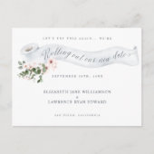 新し転がいデートトイレ紙ピンクの花 案内ポストカード (正面)