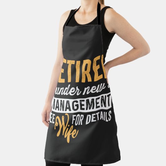 新し退職したい経営の下で、妻に詳細を求める エプロン (インサイチュ)