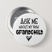 新し頼い孫のホワイトボタンについて 缶バッジ (正面&裏面)