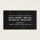 新し食べいホームを飲む、住所カードの変更 (裏面)