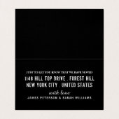 新し食べい家で飲む，住所カードの変更 名刺 (内部フラット)