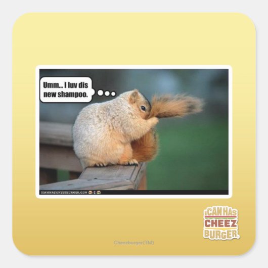 新しloveいシャンプーだ スクエアシール (正面)