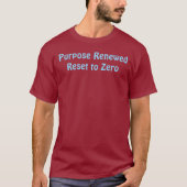新たなるスタート、リセット・トゥ・ゼロTシャツ Tシャツ (正面)