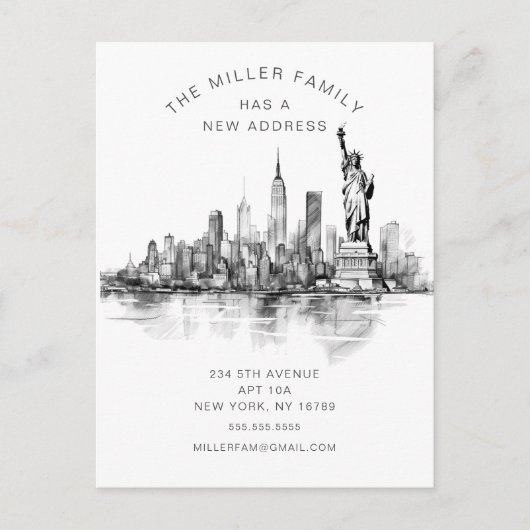 新たなスタートNYCスカイラインの動きのお知らせ 案内ポストカード (正面)