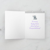 . .新たな付け足しのかわいいベビーの象 カード (内部)