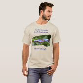 新たな始まりの蝶 励ましの言葉 Tシャツ (正面フル)