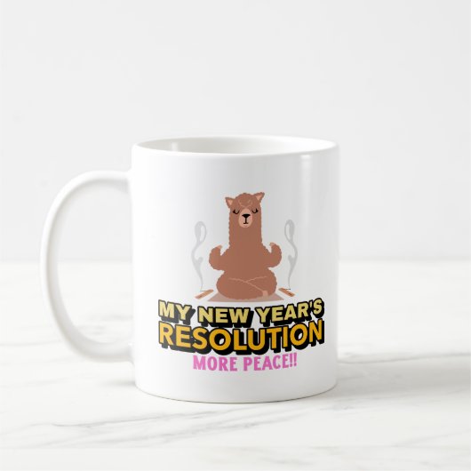 新たな決意と平和 コーヒーマグカップ (左)