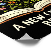 新たな章が始まる読者に感動を与える図書館 ポスター (角)