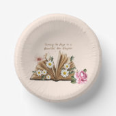 新たな章が始まる　ページをめくる　花弁 ペーパーボウル (正面)