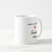 新たな章の始まり おめでとうございます 幸せな退職 コーヒーマグカップ (正面右)
