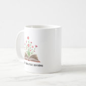 新たな章の始まり おめでとうございます 幸せな退職 コーヒーマグカップ (正面左)