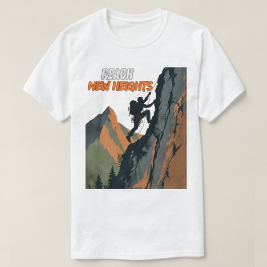 新たな高みへ – クライミングデイへのオマージュ Tシャツ (デザイン正面)