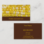 新たに収穫されたトウモロコシ 名刺 (正面/裏面)