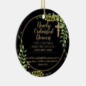 新たに叙任されたディーコンギフト聖なる書物、 経典聖句カスタム セラミックオーナメント (右)